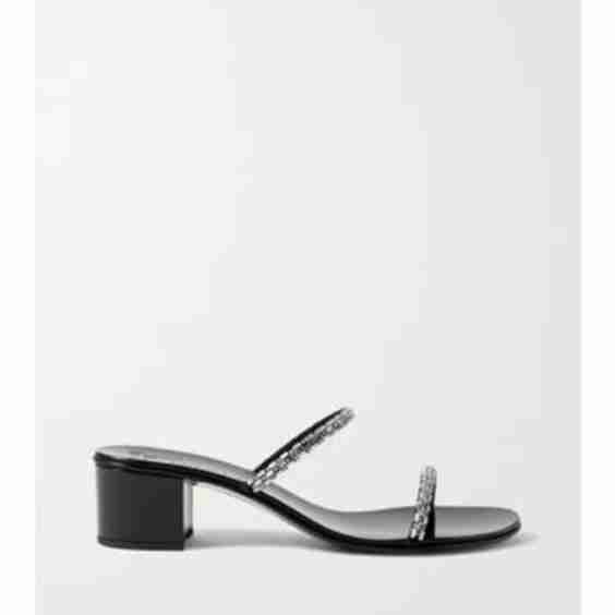 Roll Crystal-Embellished Suede Sandals