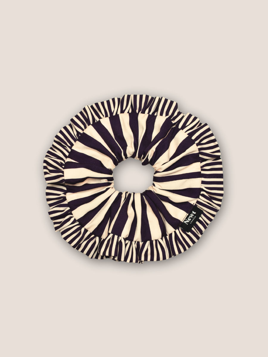 Swirl Scrunchie in 2-tone Stripe