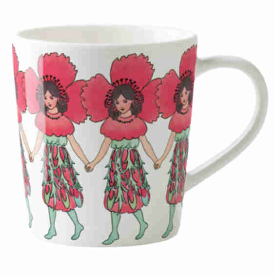 Poppy Mug With Handle 
