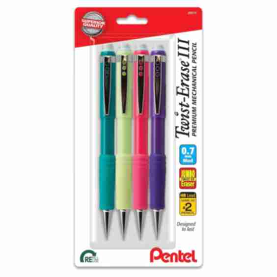 Twist-Erase III Mechanical Pencil, 4-Packs