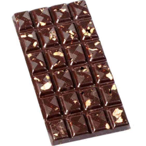 DARK CHOCOLATE WITH CARAMELISED HAZELNUTS BAR