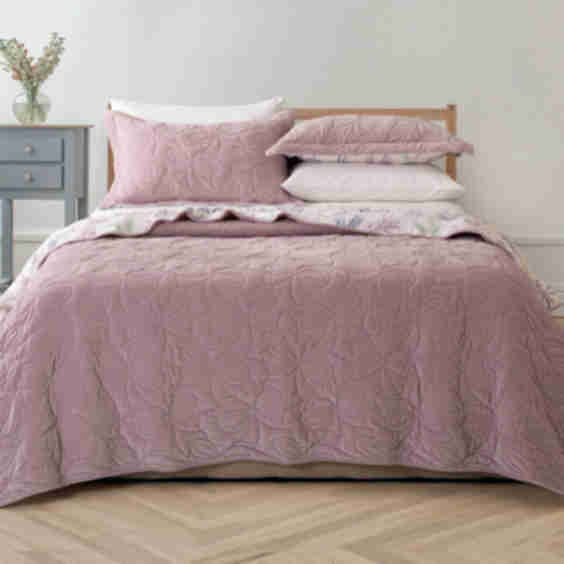 Bowknots Velvet Quilt Set