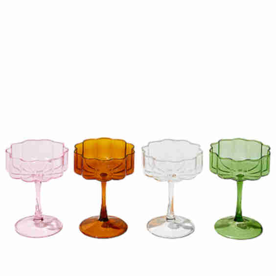 Wave Coupe Glass Set Of 4