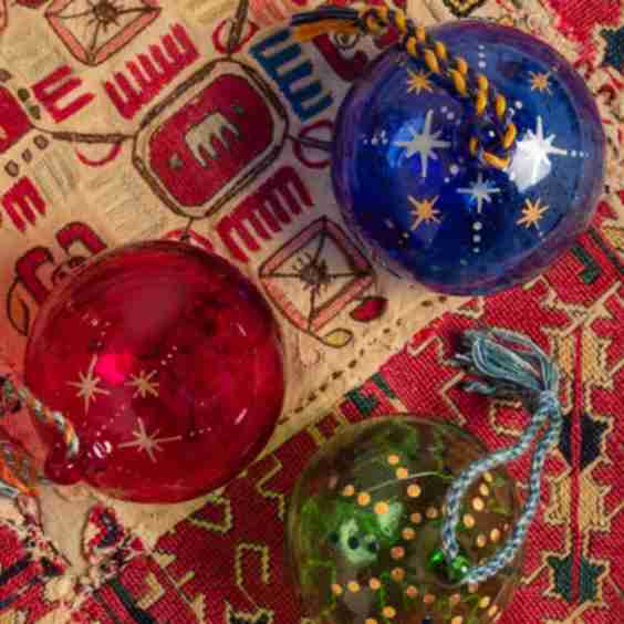 Glass Bauble - Hand Painted