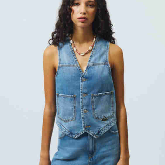 Vest In Ocean Denim