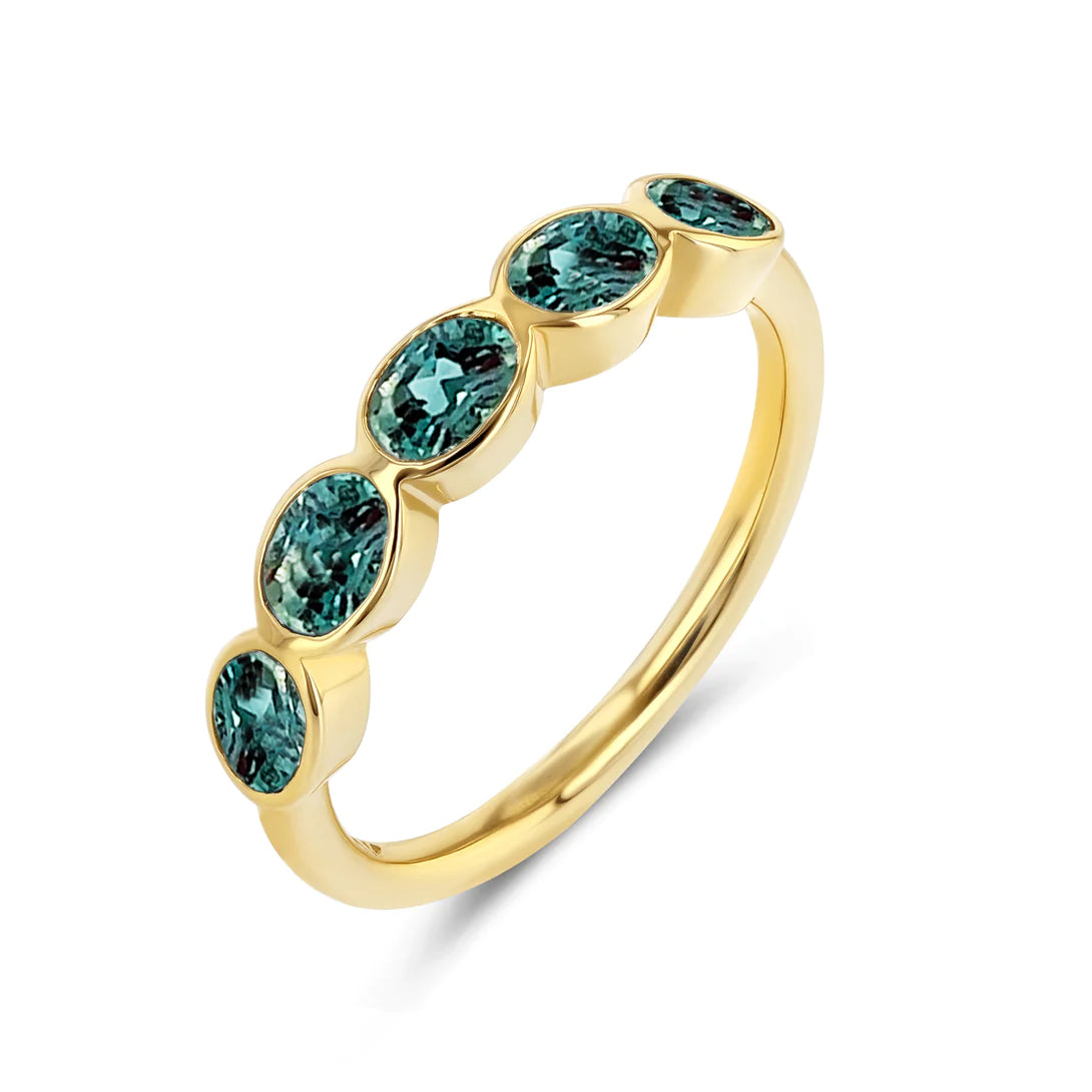 Alexandrite Oval Bezel Ring