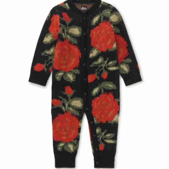 Cozy Rose Baby Romper