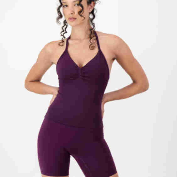 The Ruche Halter Tank Top