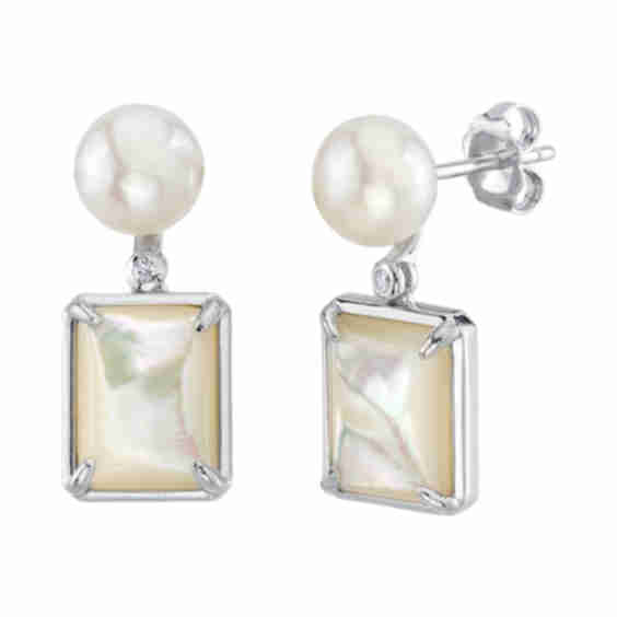 Freshwater Pearl & Mother of Pearl Aubrey Earrings