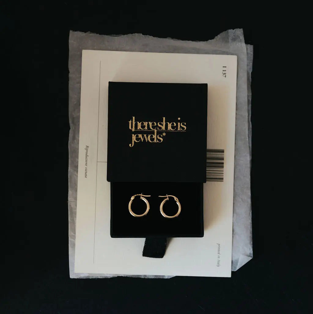 Classic Tube Hoop Earrings 15mm