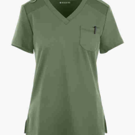 Touch V - Neck Chest Pocket Top