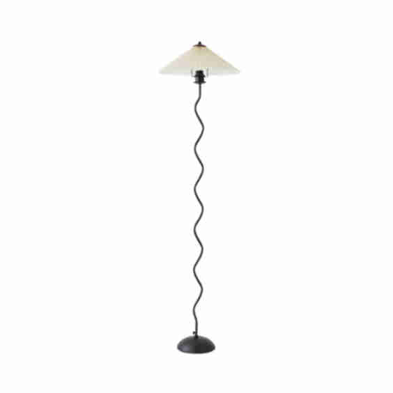 Wiggle Metal Floor Lamp with Origami Shade