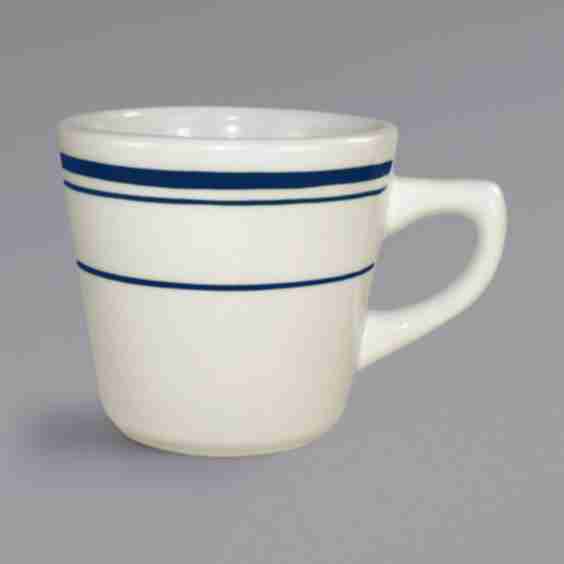 International Tableware Cantania 7 Oz. Ivory Stoneware Tall Cup - 36/case