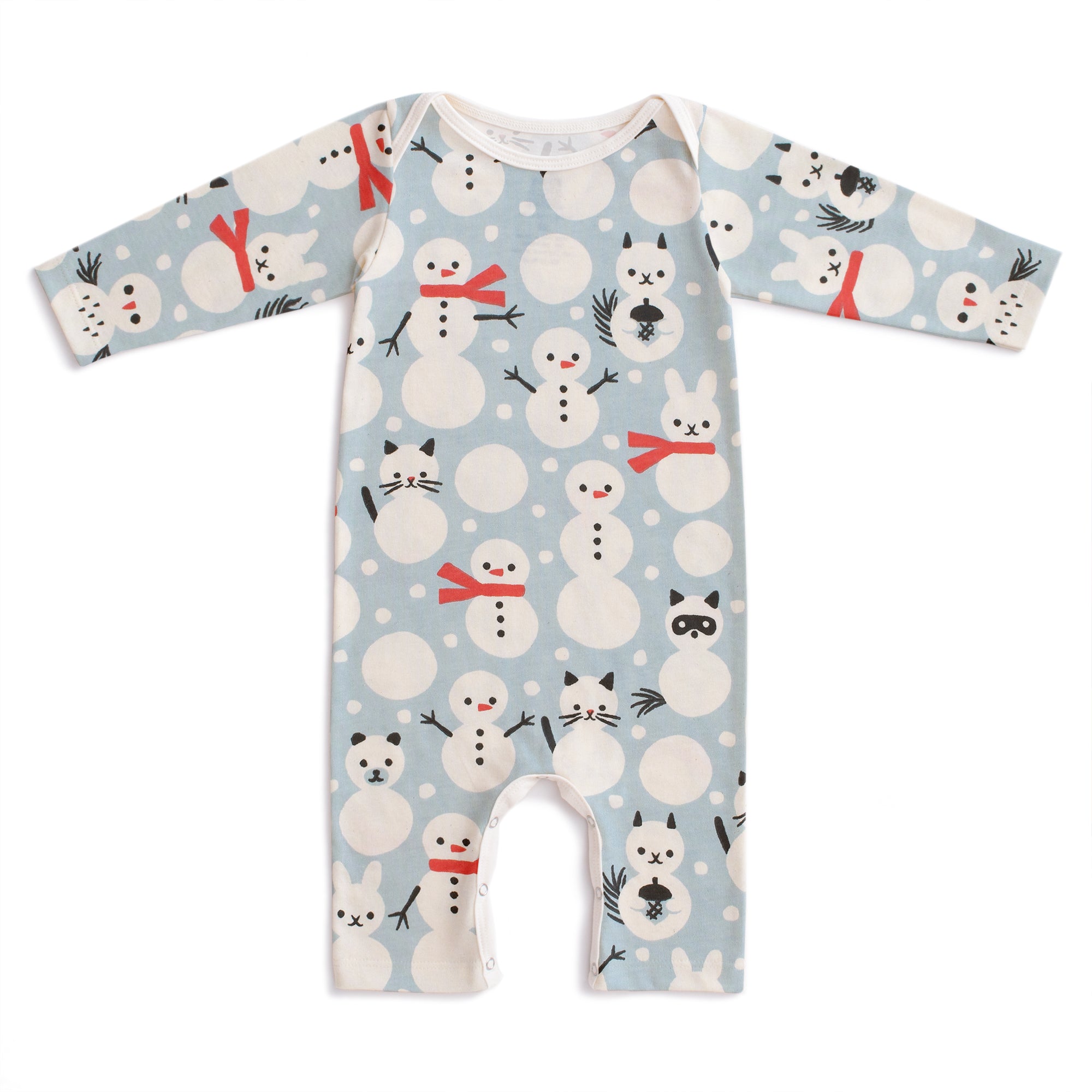 Long-Sleeve Romper - Snow Creatures