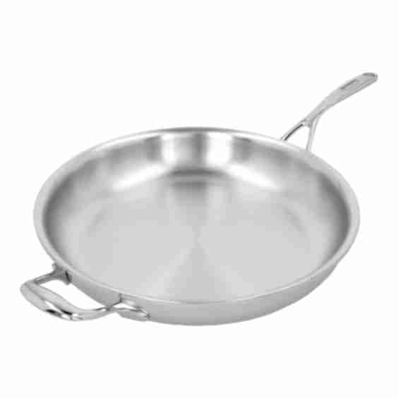 12.5-inch, 18/10 Stainless Steel, Proline Fry Pan with Helper Handle