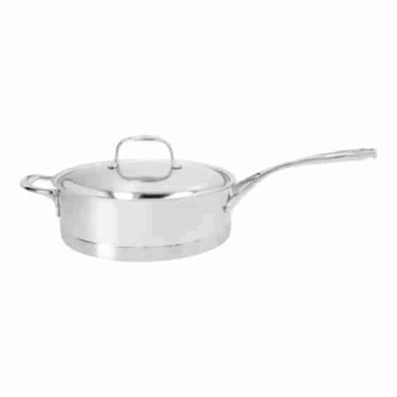 5 qt Sauté Pan with Helper Handle and Lid, 18/10 Stainless Steel