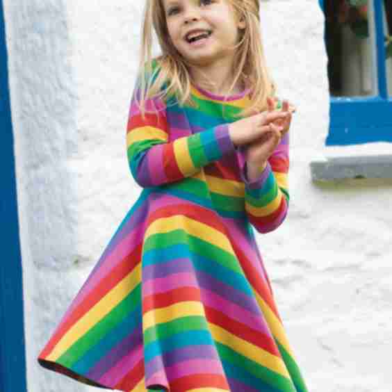 Rainbow Full Skirt Skater Dress