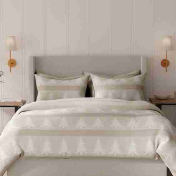 Christmas Trees Brushed Cotton Quilt Cover Set