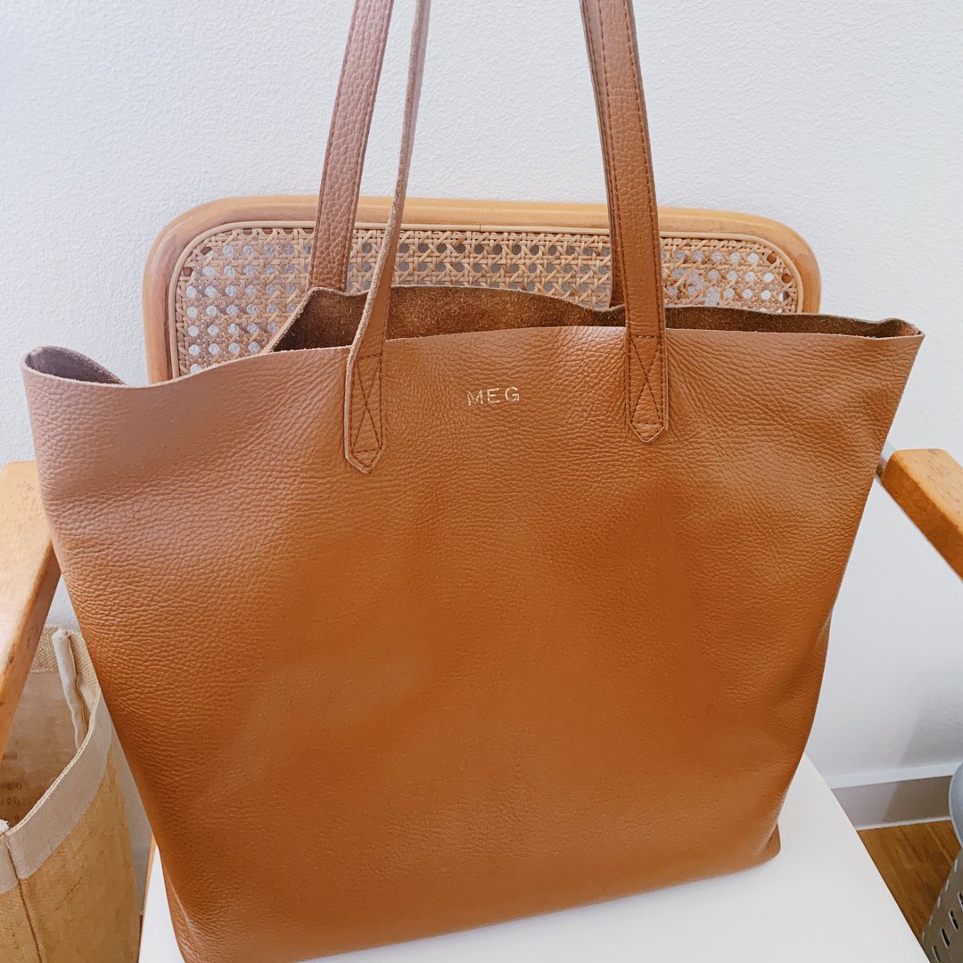 Easy Zipper Tote Cuyana Tote Caramel Cuyana Leather Tote – Caramel